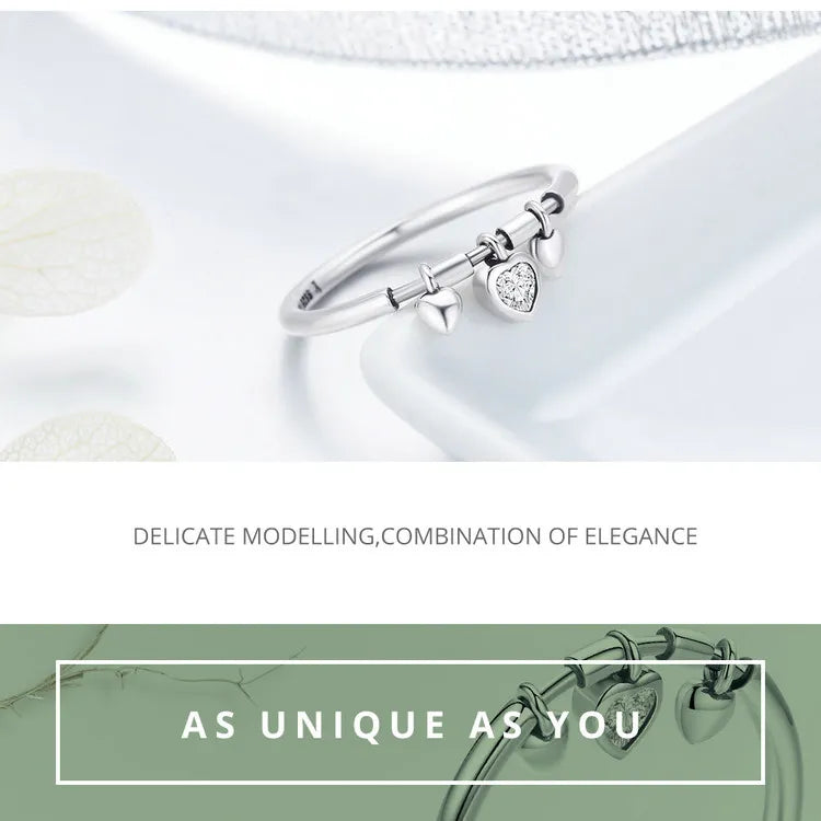 Sparkling Heart Ring