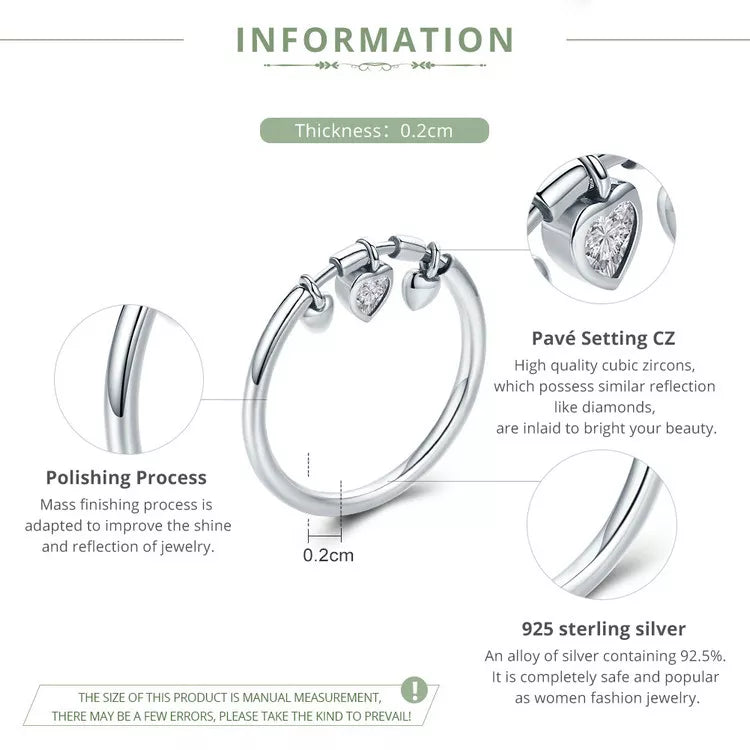 Sparkling Heart Ring