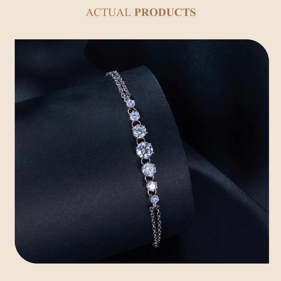 Moissanite Bracelet Adjustable