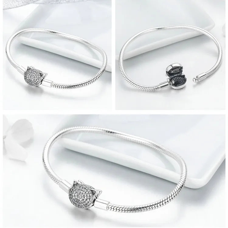 Silver Glittering Bracelet with CZ