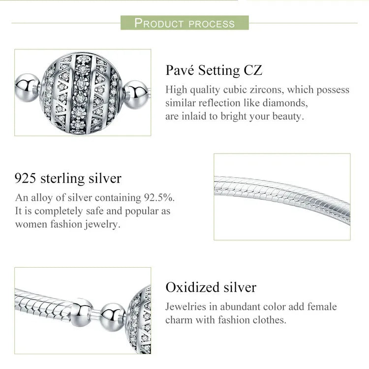 Silver Dazzling Bracelet with CZ