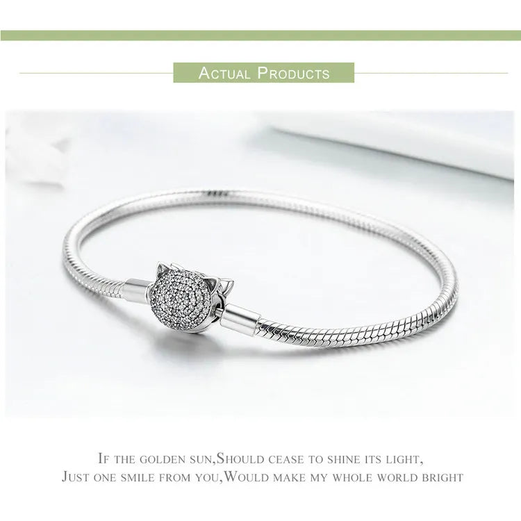 Silver Glittering Bracelet with CZ