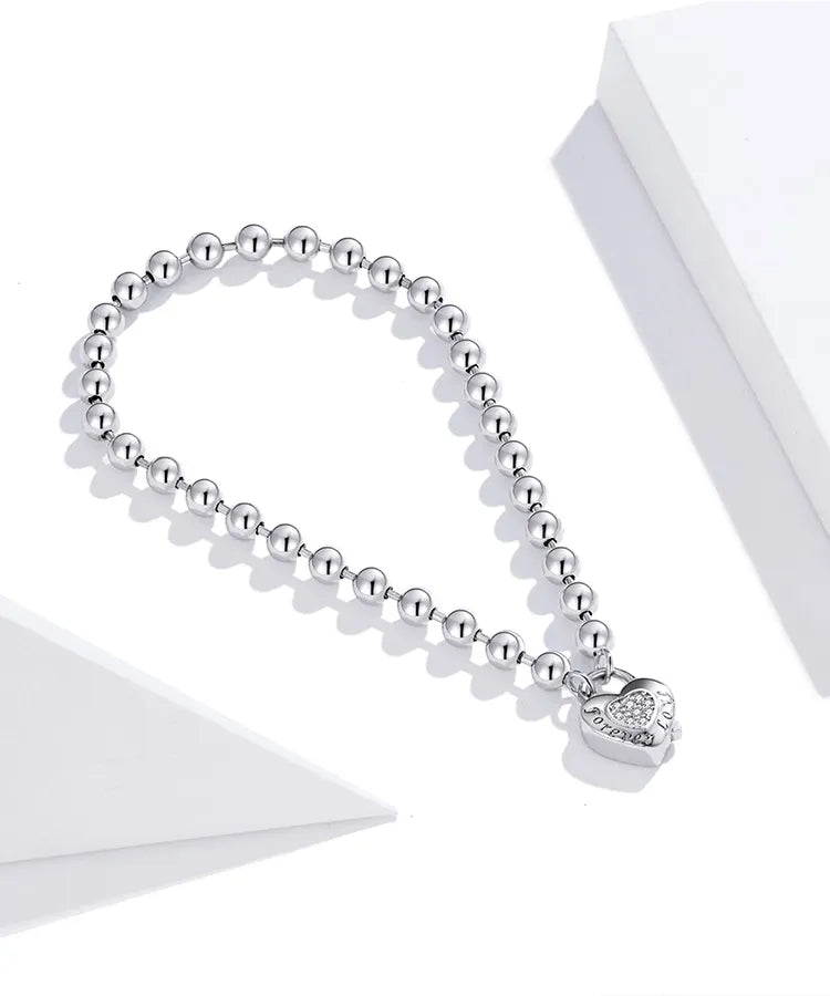 Silver Bead Chain Bracelet