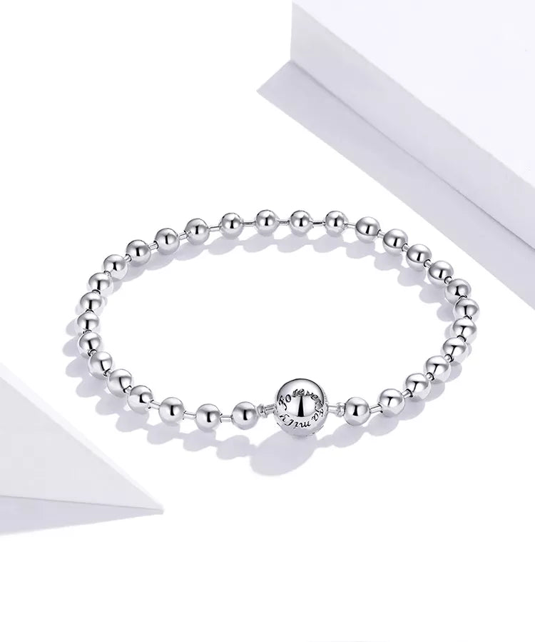 Silver Bead Chain Bracelet