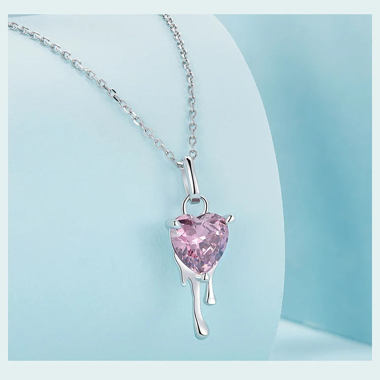 Sparkling Heart Pendant Necklace