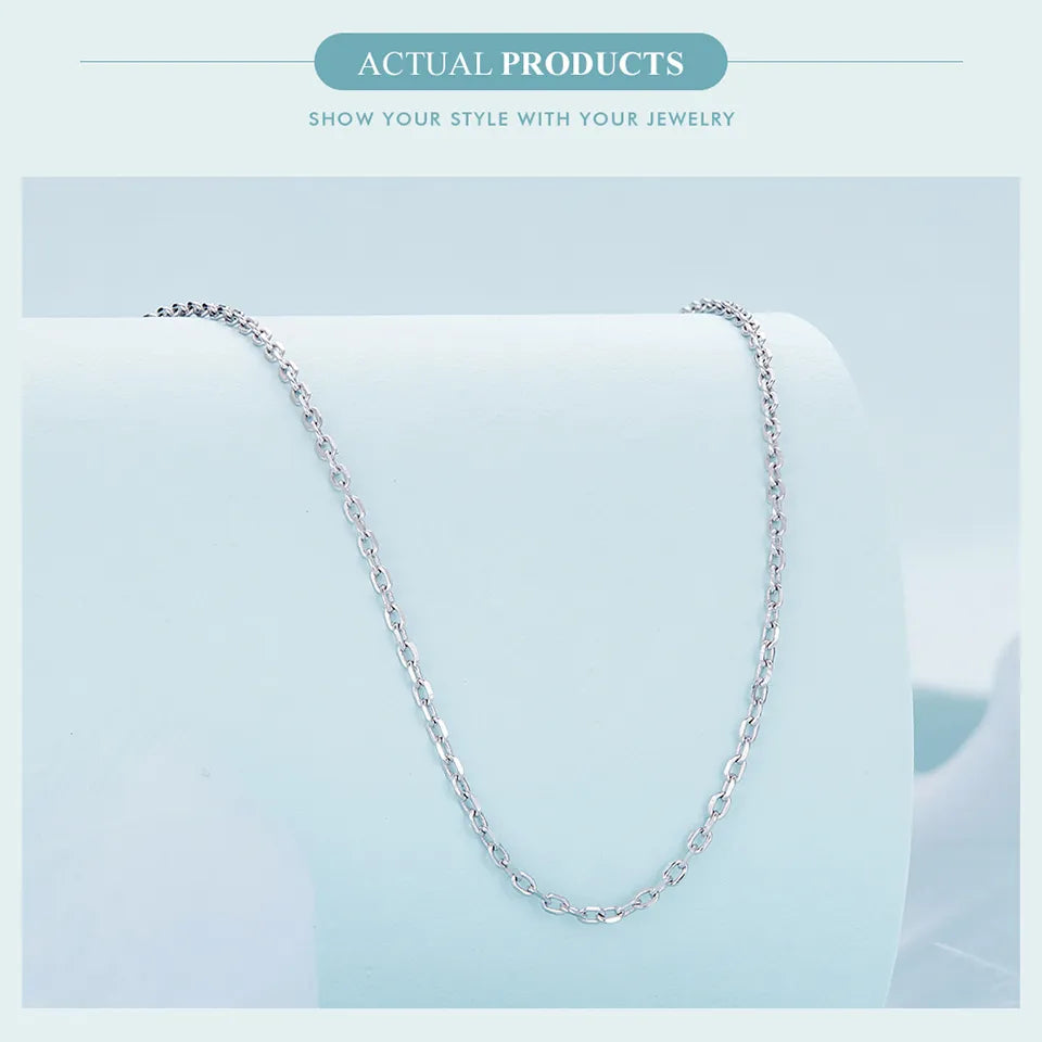 Silver Classic Necklace Lobster Clasp