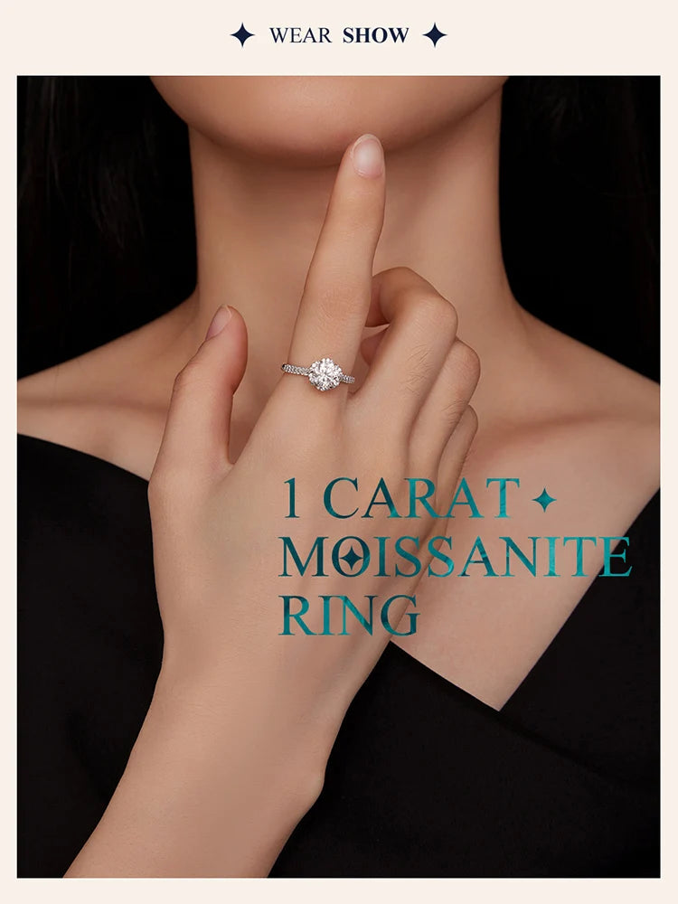 Moissanite Silver Ring