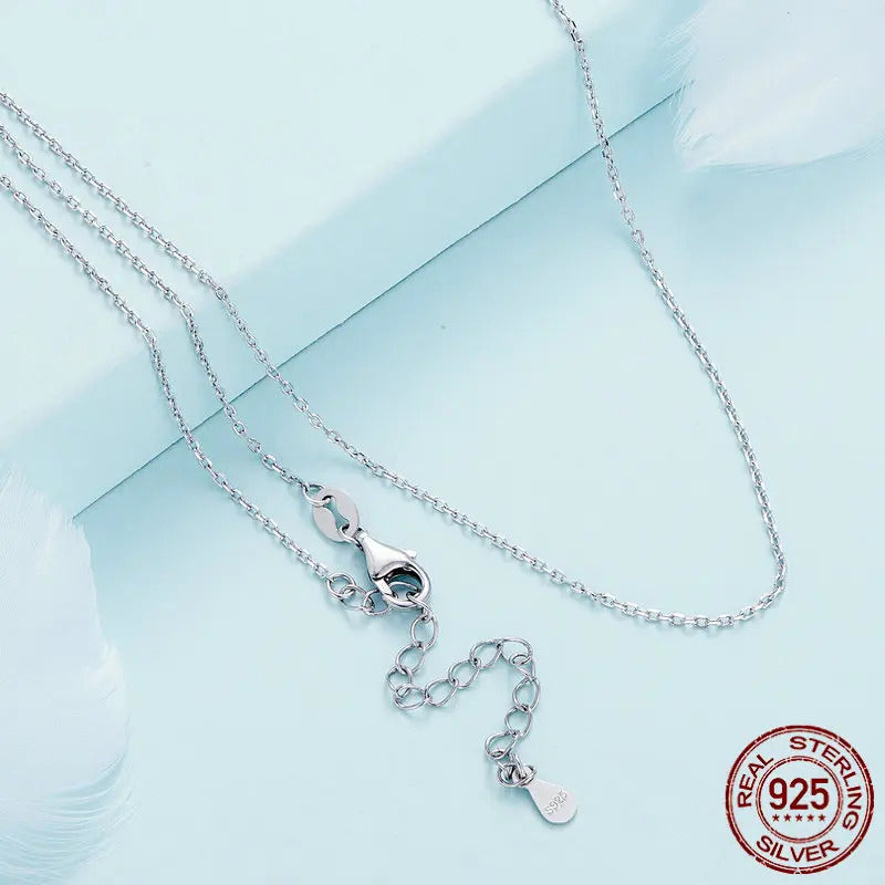 Silver Classic Necklace Lobster Clasp