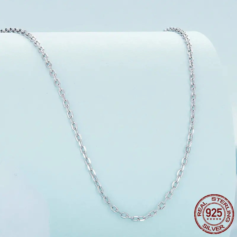 Silver Classic Necklace Lobster Clasp