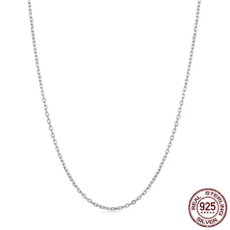 Silver Classic Necklace Lobster Clasp