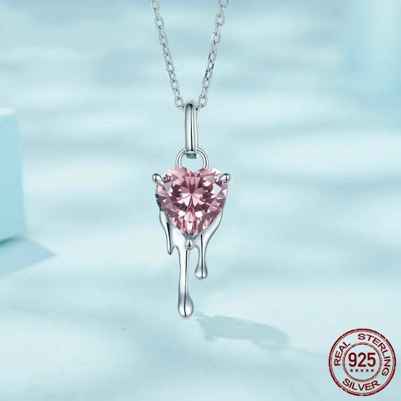 Sparkling Heart Pendant Necklace