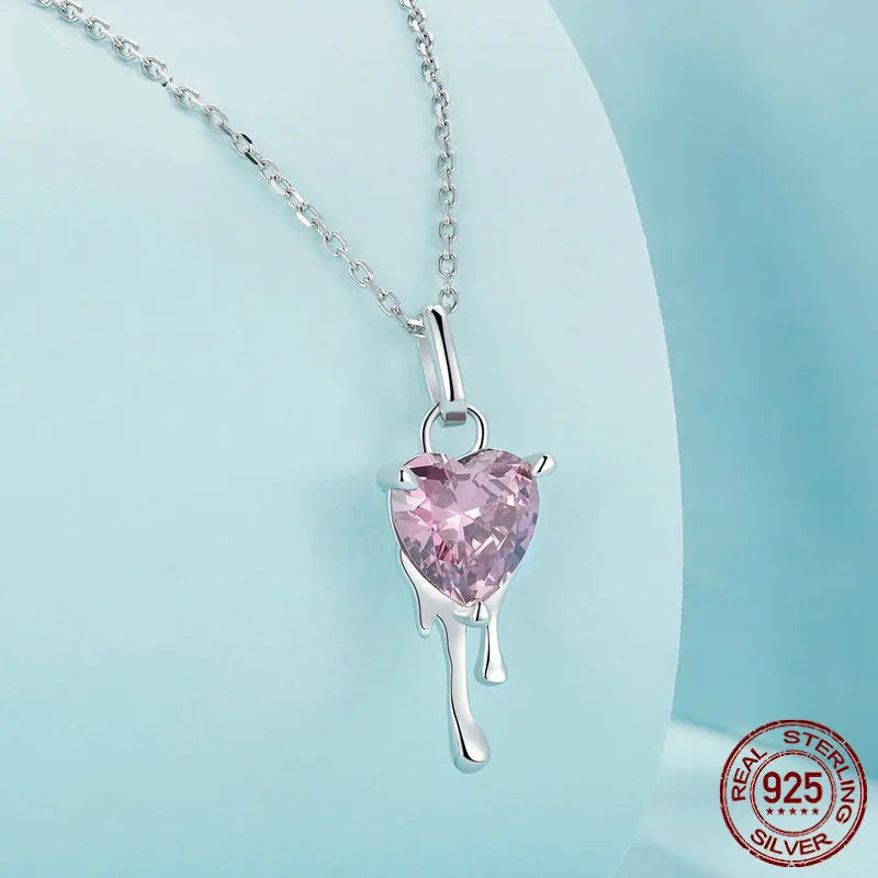 Sparkling Heart Pendant Necklace