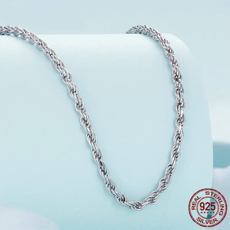 Silver Twisted Necklace