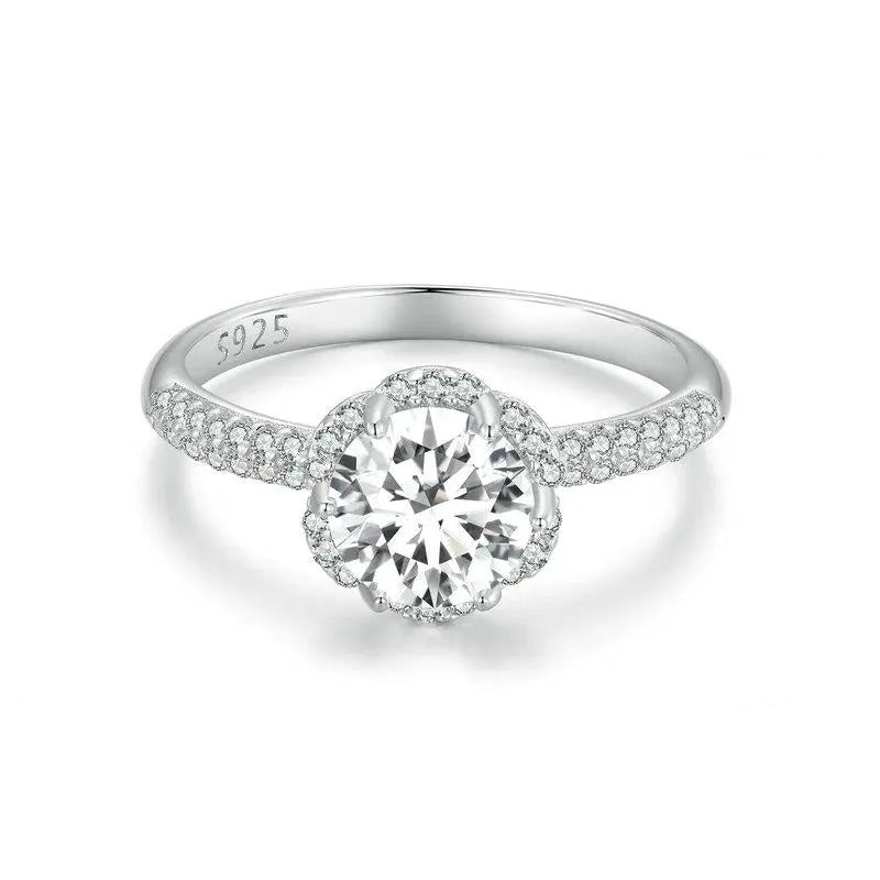 Moissanite Silver Ring