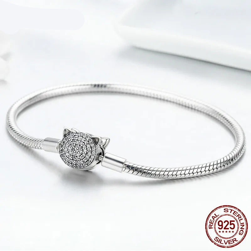 Silver Glittering Bracelet with CZ