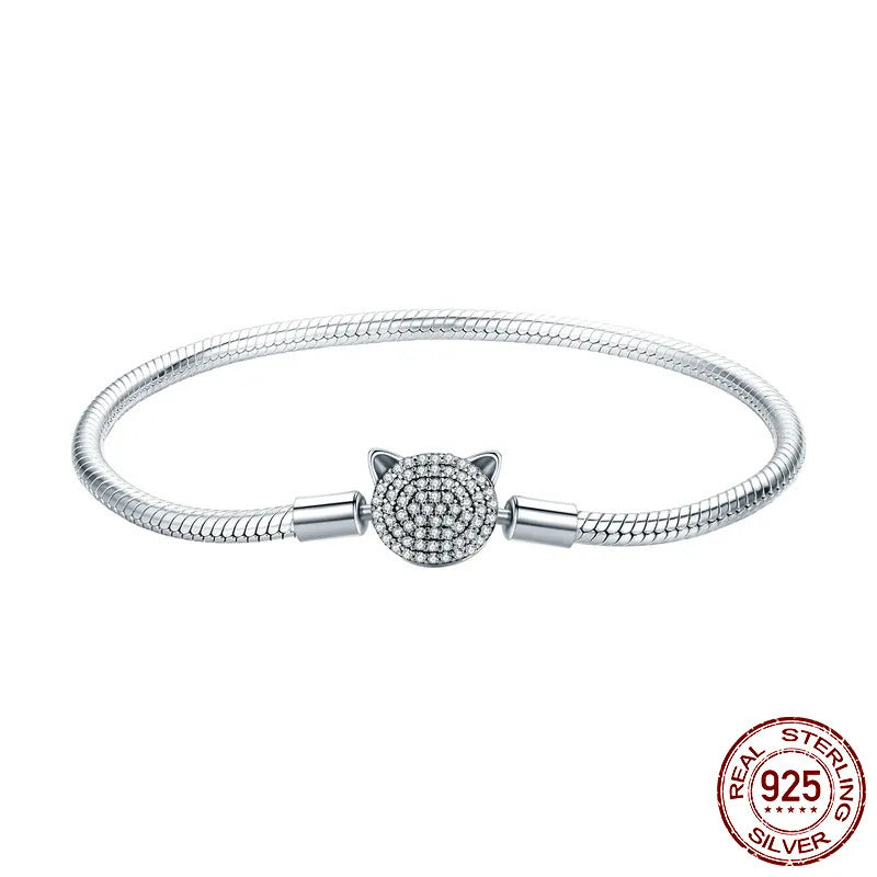 Silver Glittering Bracelet with CZ