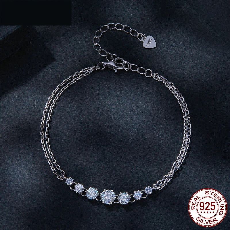 Moissanite Bracelet Adjustable