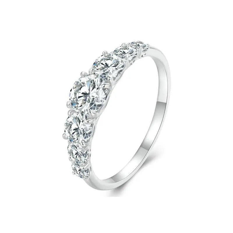 Moissanite Delicate Silver Ring