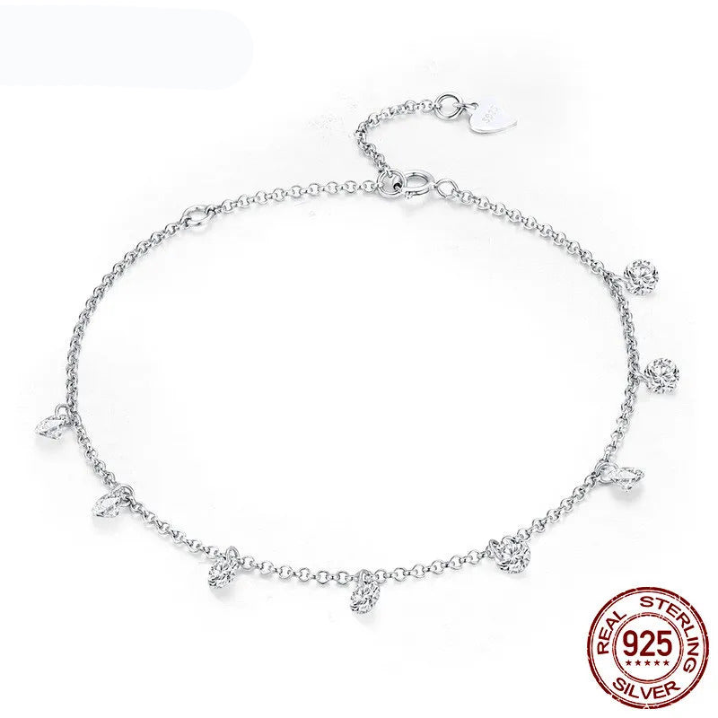 Silver Bracelet Simple Geometric Crystal CZ